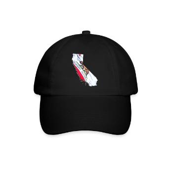 Californie (États-Unis) | Drapeau réel | Carte du drapeau - Casquette classique - noir/noir - Devant