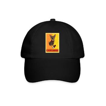 Sneaker Chihuahua Retro Dog - Baseball Cap - black/black - Front