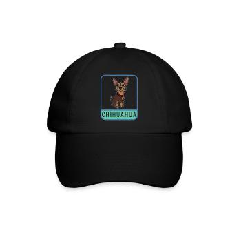 Shirt Chihuahua Dog - Baseball Cap - black/black - Front