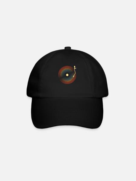 Verzamelaar van vinylplaten - Baseballcap - zwart/zwart