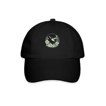Kolibri Blumen - Baseballkappe - Schwarz/Schwarz - Vorne