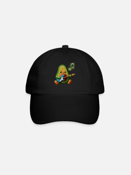 GESCHMACK UND MUSIK, AVOCADO SPIELT E-GITARRE - Baseballkappe - Schwarz/Schwarz