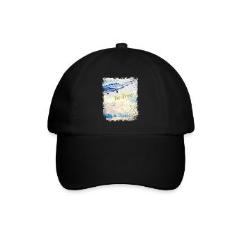Be free - Old Airplane - Vintage Look - Baseball Cap - black/black - Front