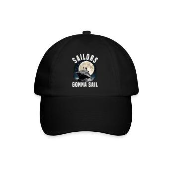 Sailors Gonna Sail Cruise Ship Vacation Group - Baseballkappe - Schwarz/Schwarz - Vorne