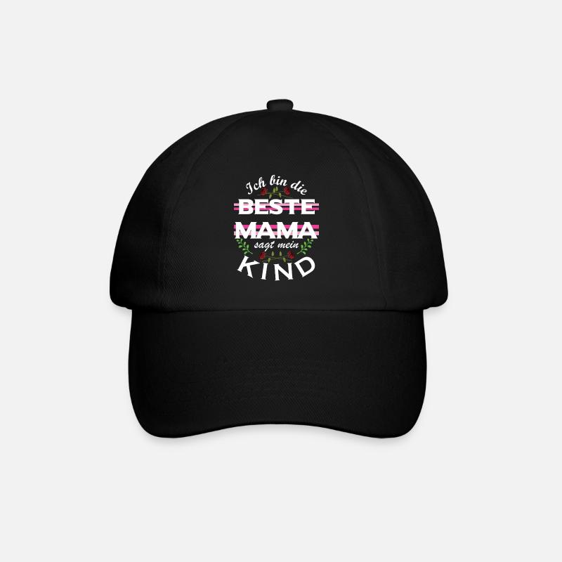 Meilleure maman – dit mon enfant - Casquette classique - noir/noir
