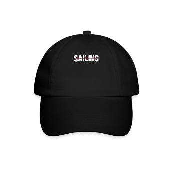 Segeln Segler Segelboot Ekg Heartbeat - Baseballkappe - Schwarz/Schwarz - Vorne