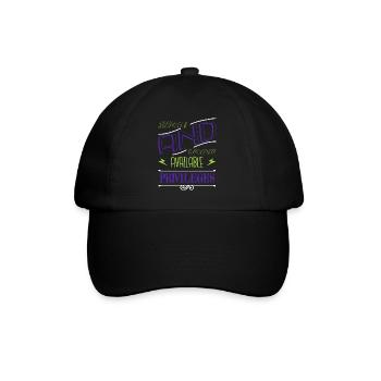 and free wifi hacker birthday present idea analyst - Baseballkappe - Schwarz/Schwarz - Vorne