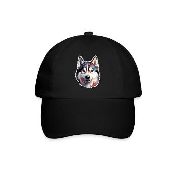 Husky sibérien - Casquette classique - noir/noir - Devant