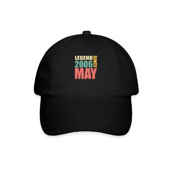18th Birthday May Vintage 2006 Gift Idea - Baseball Cap - black/black - Front