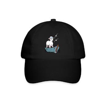 Moin maritim Schaf Boot Schafe Küste Boot - Baseballkappe - Schwarz/Schwarz - Vorne
