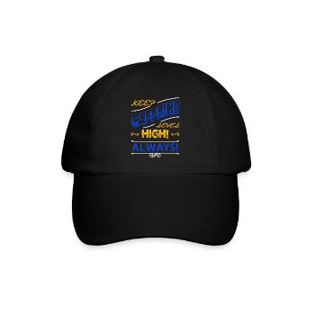 office caffeine coffee cup geek tired funny coffee - Baseball Cap - black/black - Front