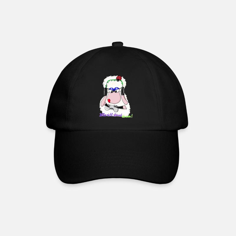 Bitte nicht stören, ich zocke! Wolly Sheepling - Baseballkappe - Schwarz/Schwarz