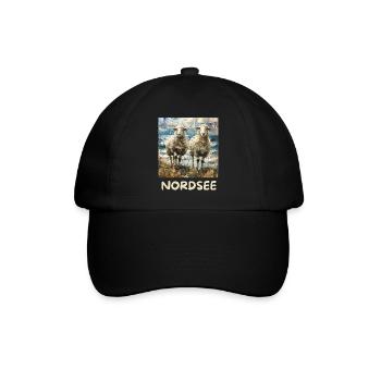 North Sea Sheep Northern Germany Lower Saxony - Baseball Cap - black/black - Front