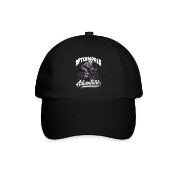 Road Bike Cycling Cyclist Skeleton - Baseball Cap - black/black - Front