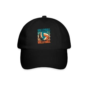 Volleyball Volleyballer - Baseballkappe - Schwarz/Schwarz - Vorne