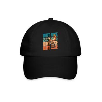 Moto tout-terrain Mx Motocross - Casquette classique - noir/noir - Devant