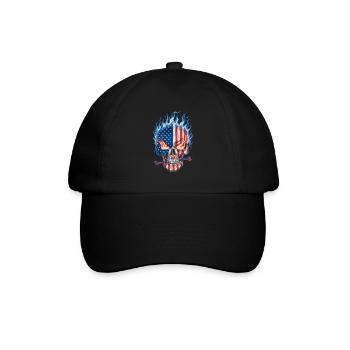 Halloween Squelette Effrayant Effrayant Horreur Fête - Casquette classique - noir/noir - Devant
