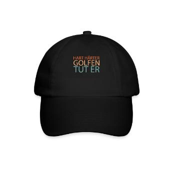 Golf Golfer Golfen - Baseballkappe - Schwarz/Schwarz - Vorne
