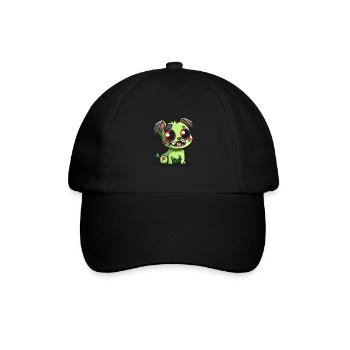 Dog Zombie Halloween Funny - Baseball Cap - black/black - Front