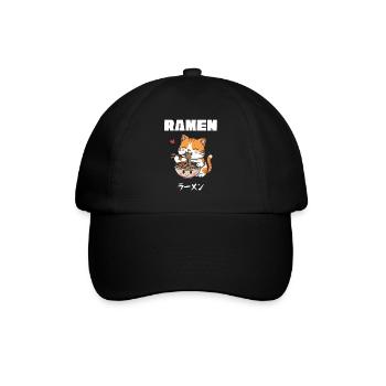 Ramen Nouilles Chibi Asie Chats Nouilles Soupe Anime - Casquette classique - noir/noir - Devant