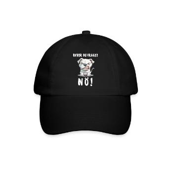Dog Tshirt Funny Funny Humor Sarcasm Irony - Baseball Cap - black/black - Front