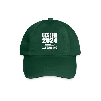 Abschluss Fun Shirt Geselle 2024 Loading Azubi - Baseballkappe - Flaschengrün - Vorne