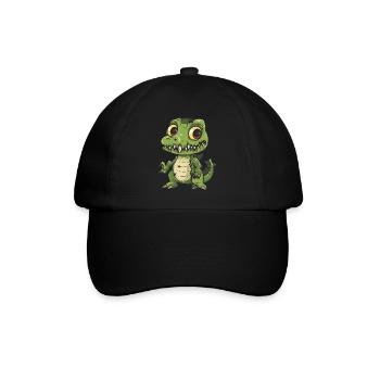 Alligator Halloween Bande dessinée drôle - Casquette classique - noir/noir - Devant