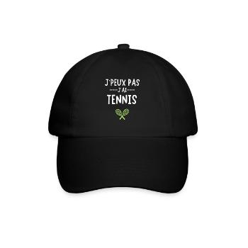 Je peux pas j ai tennis - Casquette classique - noir/noir - Devant