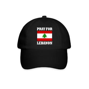 Pray for lebanon - Casquette classique - noir/noir - Devant