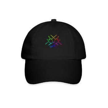 Drums Drums Drumstick Drummer Music Band Rock - Baseball Cap - black/black - Front