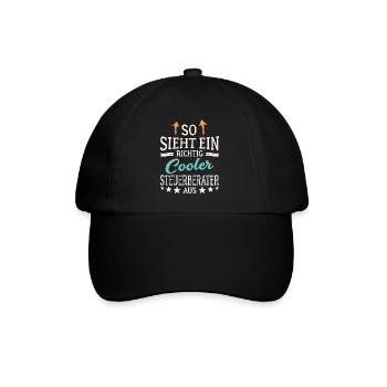So sieht ein richtig cooler Steuerberater aus - Baseballkappe - Schwarz/Schwarz - Vorne