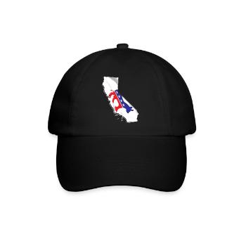 Drapeau démocrate sur la carte de l’État de Californie - Casquette classique - noir/noir - Devant