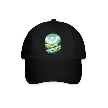 Yorkshire Countryside Scenic Design - Baseball Cap - black/black - Front