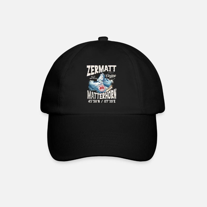 Zermatt rock climbing 3 - Casquette classique - noir/noir