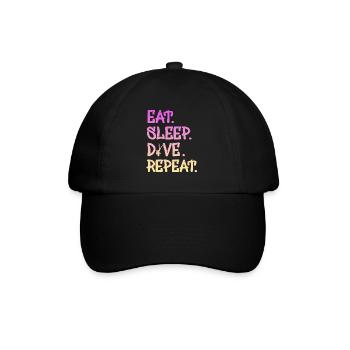 Tauchen Taucher Geschenk - Baseballkappe - Schwarz/Schwarz - Vorne
