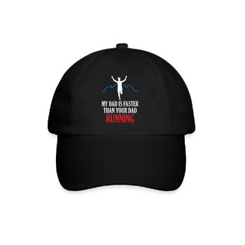 My Dad s Faster Than Your Dad Running - Baseball Cap - black/black - Front