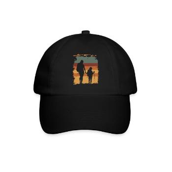Mère et fille Randonnée Vintage Fête des Mères - Casquette classique - noir/noir - Devant