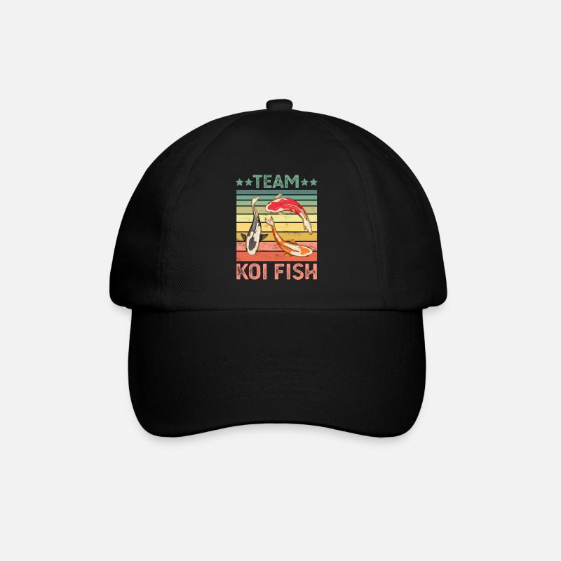 Koi Fische - Baseballkappe - Schwarz/Schwarz