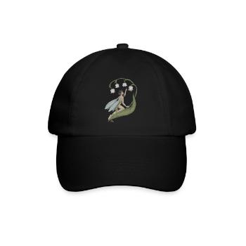 Pixie with lily of the valley - Baseball Cap - black/black - Front