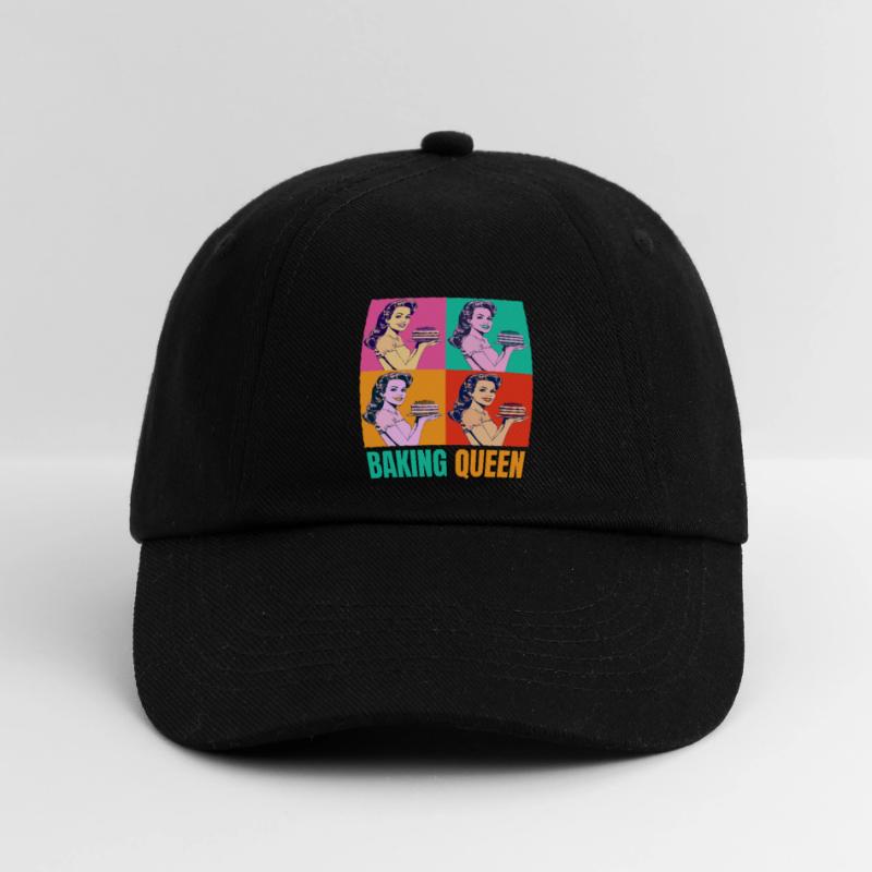 Baking Cake Baking Queen Baking Fairy Baker Pop Art Baseball Cap