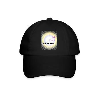 Weiches süßes Psycho-Shirt – Y2K Baddie Ästhetik - Baseballkappe - Schwarz/Schwarz - Vorne