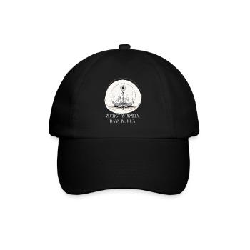 Wurzelmeditation mit Blumenkrone - Baseballkappe - Schwarz/Schwarz - Vorne