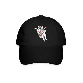 Astronaut guitarist - Baseball Cap - black/black - Front