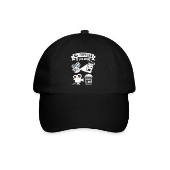 My Popcorn Is Screaming Horror Fan - Baseball Cap - black/black - Front