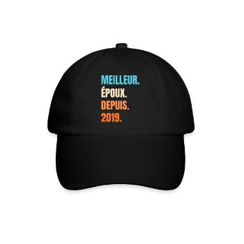 Best Husband Since 2019 Gift Husband - Baseball Cap - black/black - Front
