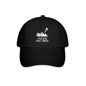 Feeling Dog Tired White Shepherd Dog - Baseball Cap - black/black - Front