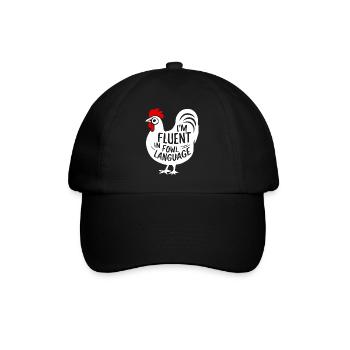 Ich spreche fließend Vogelsprache, witzig, witzig. - Baseballkappe - Schwarz/Schwarz - Vorne