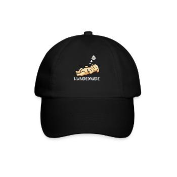 Hundemüde Labrador Labradorbesitzer Labradorhalter - Baseballkappe - Schwarz/Schwarz - Vorne