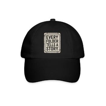 Chaque dossier raconte une histoire - Casquette classique - noir/noir - Devant