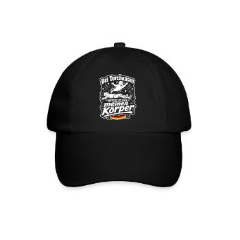 Bei Torchancen kurz außer Betrieb - Baseballkappe - Schwarz/Schwarz - Vorne